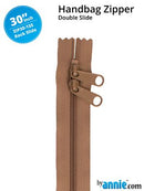 30" Double-Slide Handbag Zipper, Rock Slide