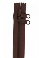 30" Double-Slide Handbag Zipper, Sable