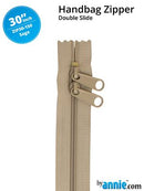 30" Double-Slide Handbag Zipper, Sage