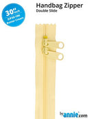 30" Double-Slide Handbag Zipper, Buttercream