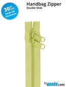 30" Double-Slide Handbag Zipper, Chartreuse