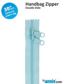 30" Double-Slide Handbag Zipper, Robin's Egg Blue