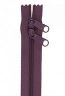 30" Double-Slide Handbag Zipper, Eggplant