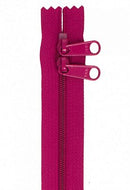 30" Double-Slide Handbag Zipper, Wild Plum