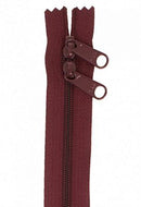 30" Double-Slide Handbag Zipper, Cranberry