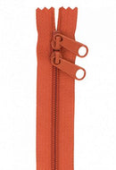 30" Double-Slide Handbag Zipper, Redwood