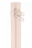 40" Double-Slide Handbag Zipper, Ivory