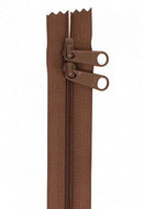 40" Double-Slide Handbag Zipper, Seal Brown