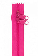40" Double-Slide Handbag Zipper, Raspberry