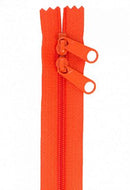 40" Double-Slide Handbag Zipper, Tangerine