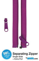 50" Separating Zipper with Extra Slide, Tahiti