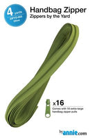 Zippers by the Yard, Olive, 4 Yards
