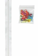 Zippers by the Yard, White with Multicolor Pulls, 4 Yards