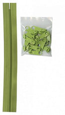 Zippers by the Yard, Apple Green, 4 Yards