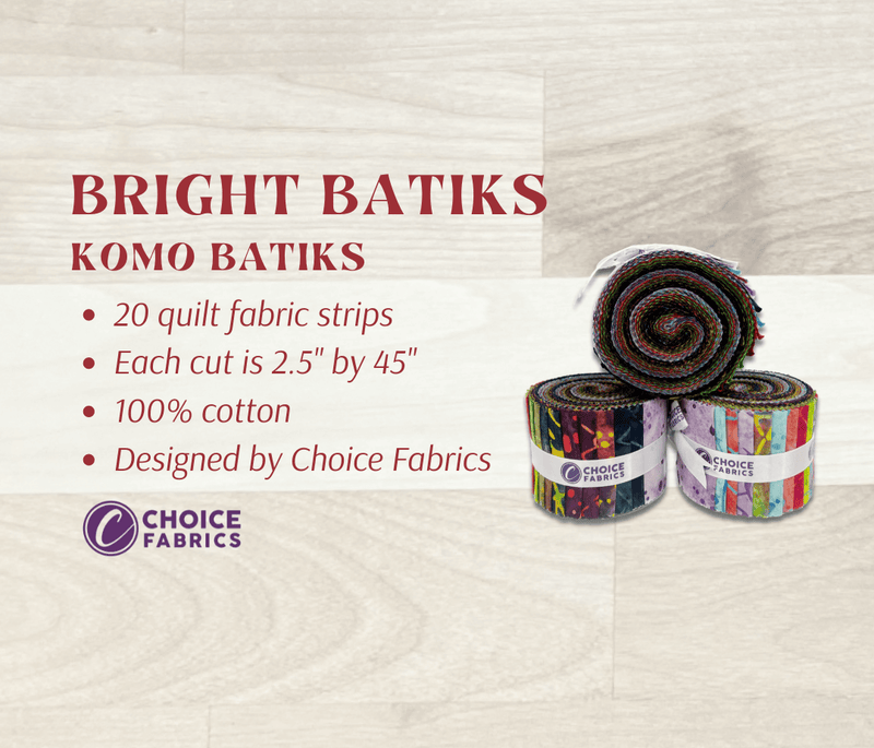 Komo Batiks - Bright 2.5" Roll (20 cuts)