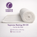 Choice Supreme Batting 80/20 - 96" Wide - By the Yard