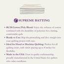 Choice Supreme Batting - 80/20 Cotton/Poly Blend - Table Runner (20" x 94")