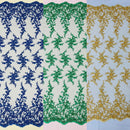 Big Floral Damask beaded Lace 54" Wide| New Creations Fabric & Foam Inc.