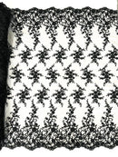Big Floral Damask beaded Lace 54" Wide| New Creations Fabric & Foam Inc.