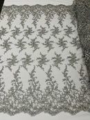 Big Floral Damask beaded Lace 54" Wide| New Creations Fabric & Foam Inc.