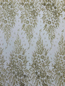 Big Glitter Damask Design On A Mesh Lace 58" Wide