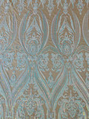 Big Sequin Damask Fabric 54” Wide| New Creations Fabric & Foam Inc.