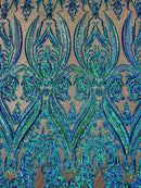Big Sequin Damask Fabric 54” Wide| New Creations Fabric & Foam Inc.