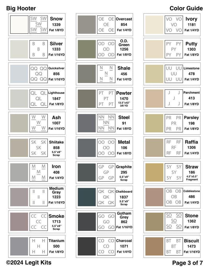 Big Hooter Quilt Kit