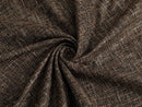 Black & Brown Woven Upholstery Fabric - Linen Look