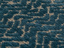 Blue Chevron Upholstery Fabric - Textured & Soft