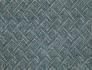 Blue Geometric Upholstery Fabric – Textured & Soft