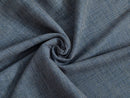 Blue Linen Look Upholstery Fabric - Woven & Heavy