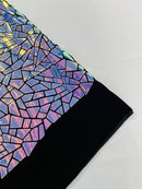 Broken Glass Sequin Velvet 58" Wide