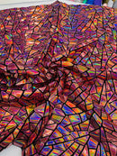 Broken Glass Sequin Velvet 58" Wide