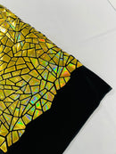 Broken Glass Sequin Velvet 58" Wide