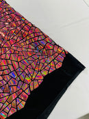 Broken Glass Sequin Velvet 58" Wide