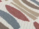 Burgundy Geometric Upholstery Fabric - Outdoor & Indoor
