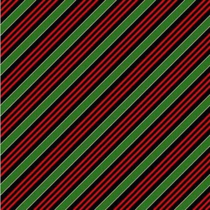 Tis the Season - Diagonal Candy Stripe - Black