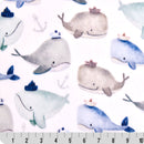 Cloud Cuddle Multi Whale Ahoy 58"/60" Fabric per yard