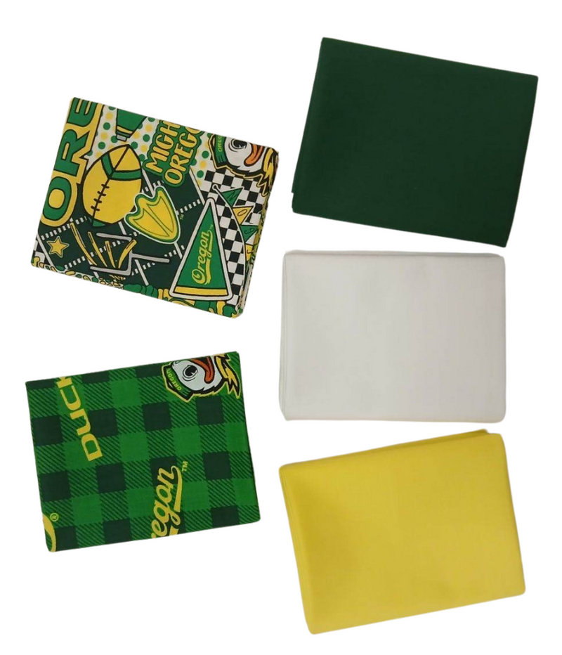 Oregon Ducks - Fat Quarter Bundle - 20 pack (Green & Yellow)