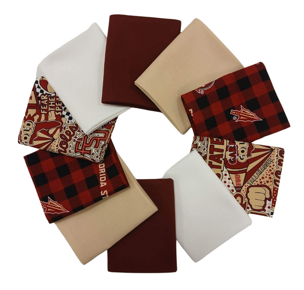 Florida State Seminoles - Fat Quarter Bundle - 10 pack (Garnet & Gold)