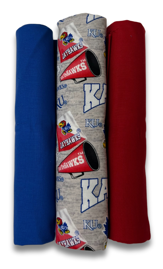 Kansas Jayhawks - One Yard Bundle - 3 pack (Blue & Red)