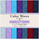 Color Waves Twilight 5" x 5" Charm Pack - 42 Squares