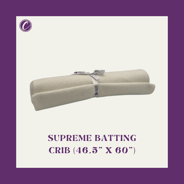 Choice Supreme Batting - 80/20 Cotton/Poly Blend - Crib Size (46.5" x 60")