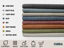 Taupe Beige Linen Look Upholstery Fabric - Woven & Heavy