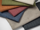 Red Linen Look Upholstery Fabric - Woven & Heavy