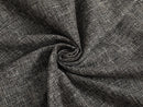 Dark Gray Woven Upholstery Fabric - Linen Look