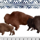 Digital Cuddle Woodland Big Sky Bison 58" - 60" Fabric per yard