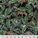 Digital Cuddle Black Jurassic King 58" - 60" Fabric per yard