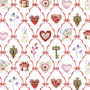 Digital Cuddle Multi Key To My Heart 58" - 60" Fabric per yard